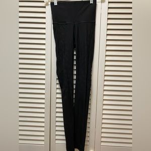 Black Lululemon animal, print leggings, size 2